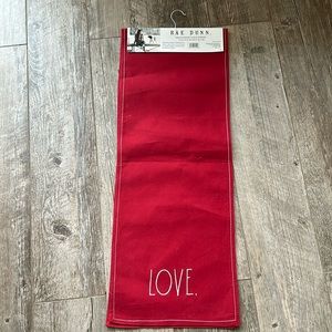 Rae Dunn table runner Love